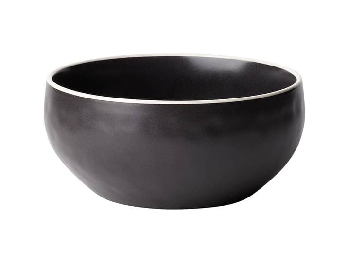 Schüssel Elements Yin & Yang schwarz Steinzeug