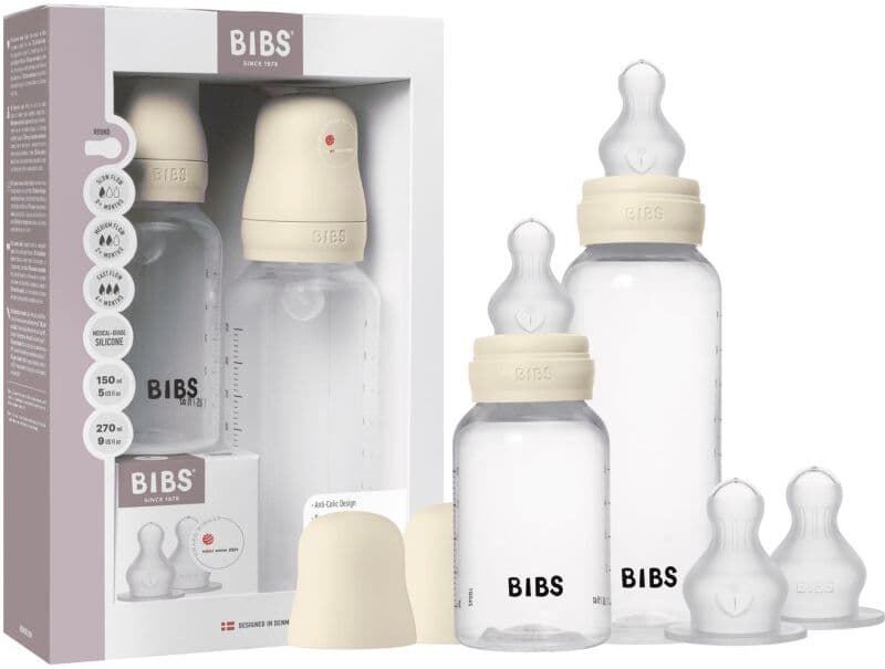 BIBS Anti-Colic Baby Bottle Set μπιμπερό κατά των κολικών με πιπίλα σιλικόνης