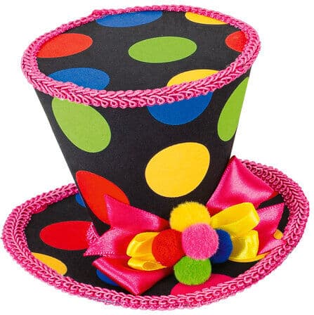 Mini-Zylinder "Harlekin", schwarz/bunt