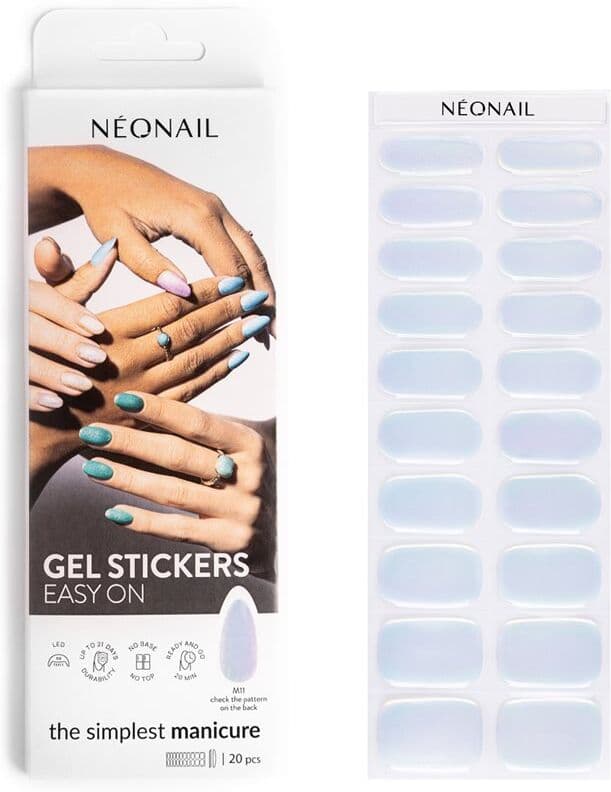 NEONAIL Easy On Gel Stickers Αυτοκόλλητα νυχιών με χρήση λάμπας UV/LED απόχρωση M11 20 τμχ