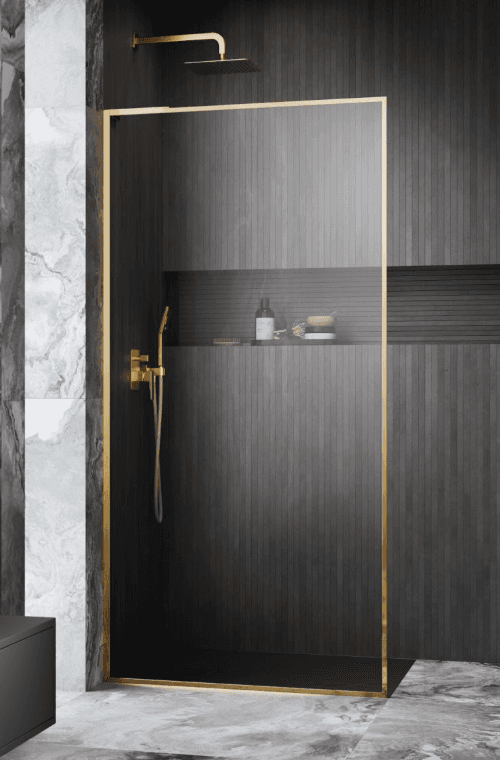 Radaway Modo F SL Gold II kabina Walk-in 120x201,6cm lewa złoty połysk szkło przejrzyste 10419124-09-01L