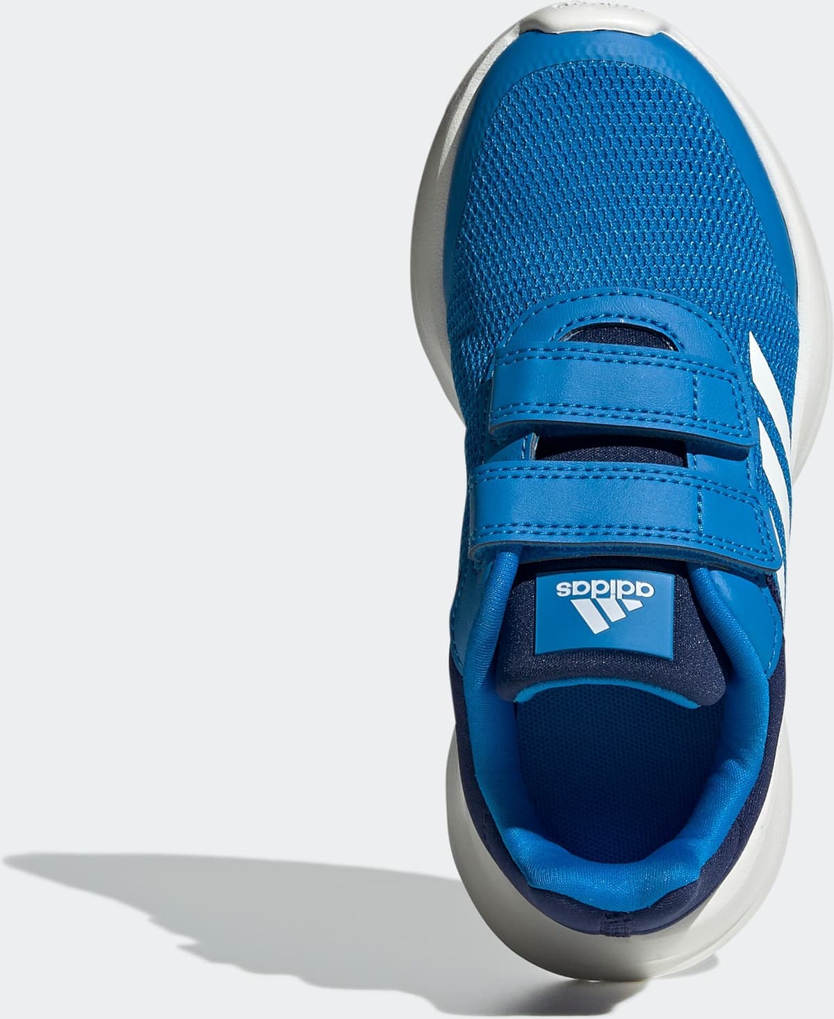 Sneaker ADIDAS SPORTSWEAR "TENSAUR RUN", Jungen, Gr. 35, weiß (blau rush, core weiß, dunkelblau), Textil, Schuhe Sneaker, mit Klettverschluss, für Jugendliche
