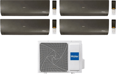 HAIER Climatizzatore Quadri Split Flexis Plus Black 7+7+9+12 Con 4U75S2SR5FA Inverter Wi-Fi Classe A++