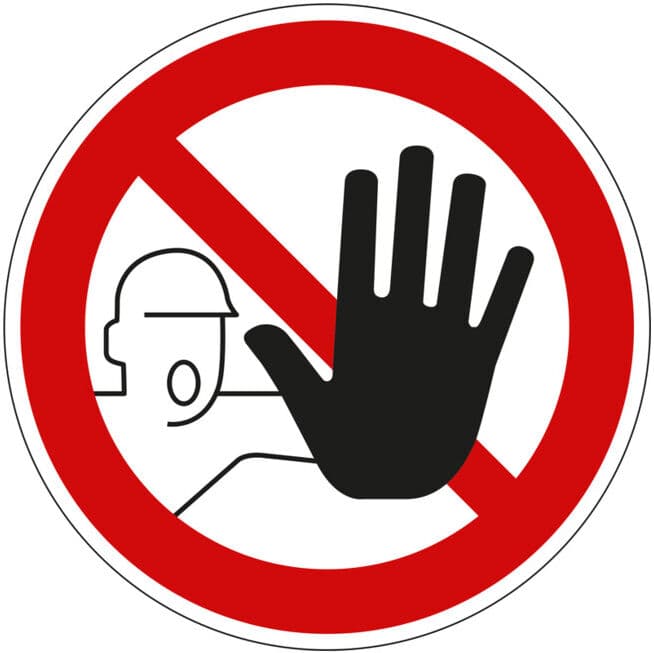 Panneau d'interdiction Eichner Accès interdit aux personnes non autorisées 10 cm autocollant (9225-10110-010)