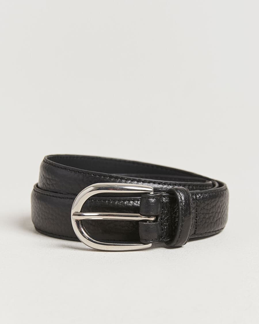 Loake Shoemakers Harry Grained Leather Belt Black men W36 Sort