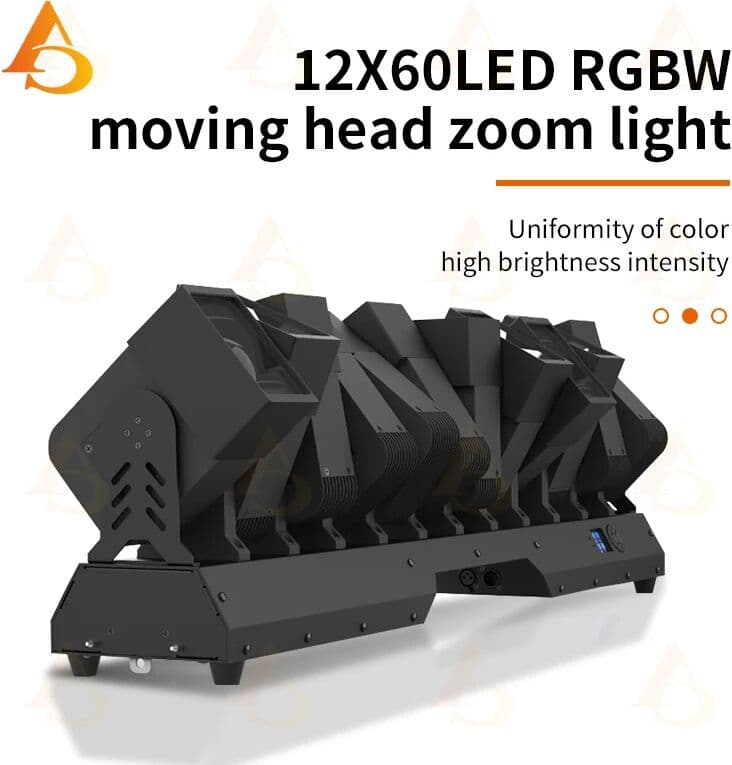 aicpose DMX 12x60w Multi-Heads Pixel Moving Head Beam Bar Stage Event Light for Concert Disco Live Show