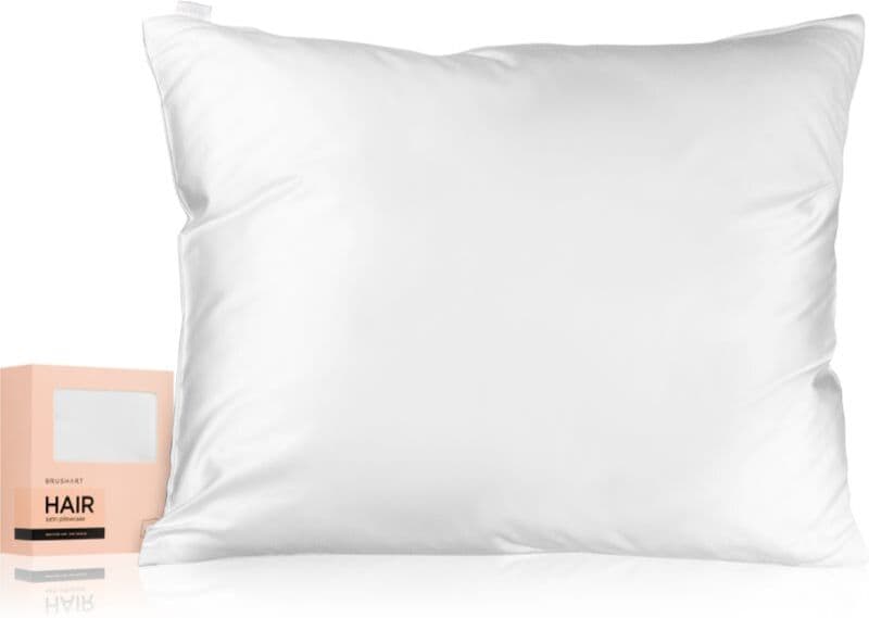 BrushArt Hair Satin pillowcase μαξιλαροθήκη σατέν White 50x60 εκ