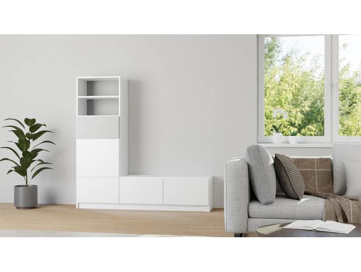 Étagère en L sur mesure MDF Peint Blanc de sécurité RAL&nbsp;9003