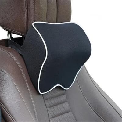 Uplift Essentials Car Neck Pillow With Memory Foam Cushion For Seat Head Support black White