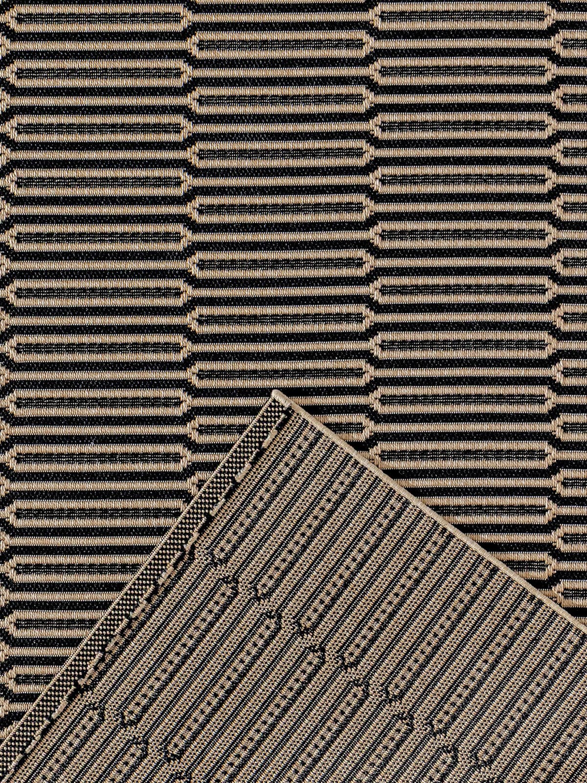 Teppich HEINE HOME Gr. 5, beige (schwarz), B:200cm H:3mm L:290cm, Kunstfaser, Polypropylen, Teppiche, Teppich schwarz B : 200cm 1 Stk., 3mm, L: 290cm