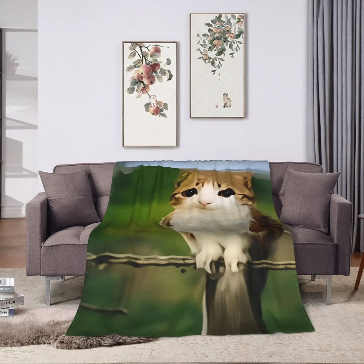 NONE Meowl Cat Owl Plush Toy Animal_1 Blanket Quality Super Soft  Throw Blanket Winter Plane Travel Couch Bed Novelty Bedspread