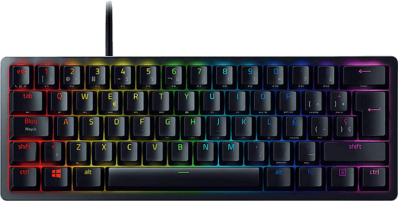 Teclado gaming - Razer Huntsman Mini Purple Switch, USB, Chroma RGB, Negro