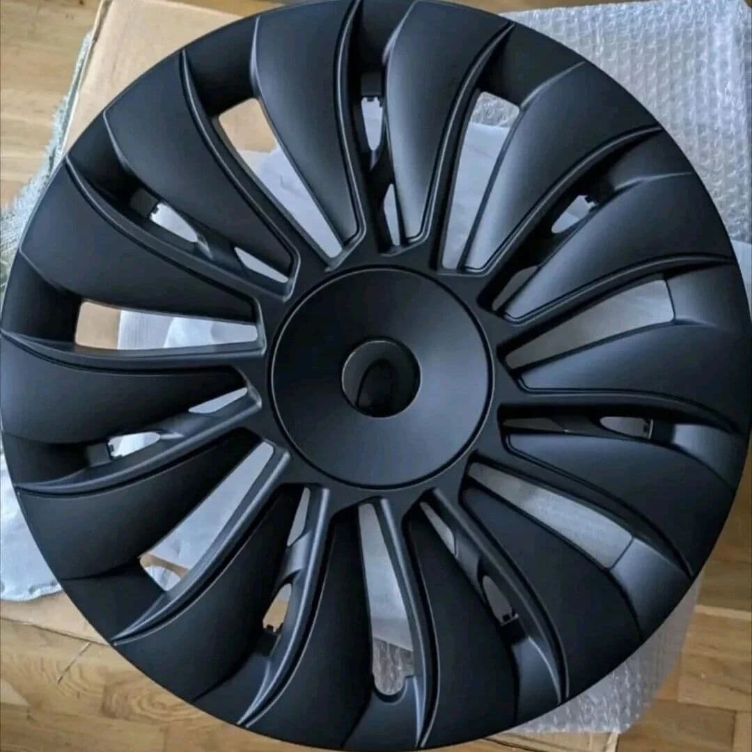 NONE 4PCS 19 inch Hub Caps Wheel Cover For Tesla Model Y Wheel Cover 2021-2024 Black Rim Cover Set Car Accessories