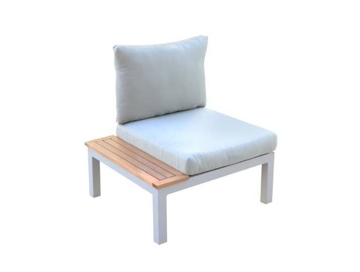 Fauteuil de Jardin Chillvert Bérgamo Aluminium 78 2x76 6x73 cm Gris avec Table et Coussins