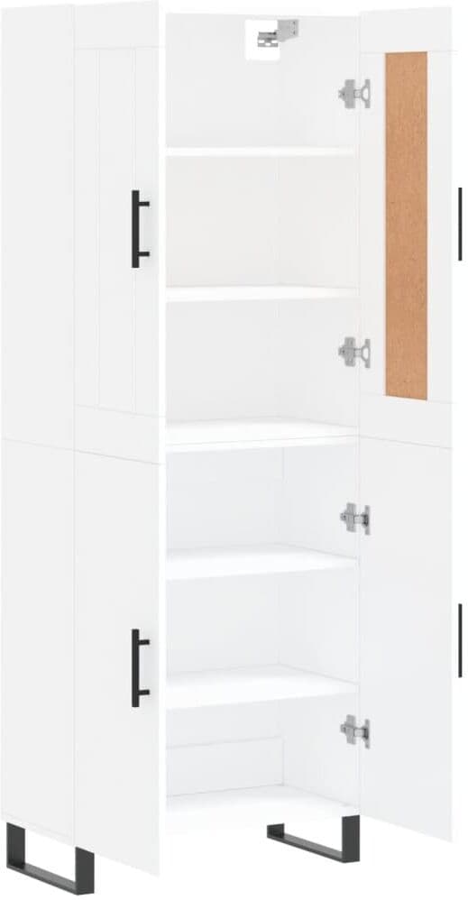 vidaXL Buffet haut Blanc 69,5x34x180 cm Bois d'ingénierie