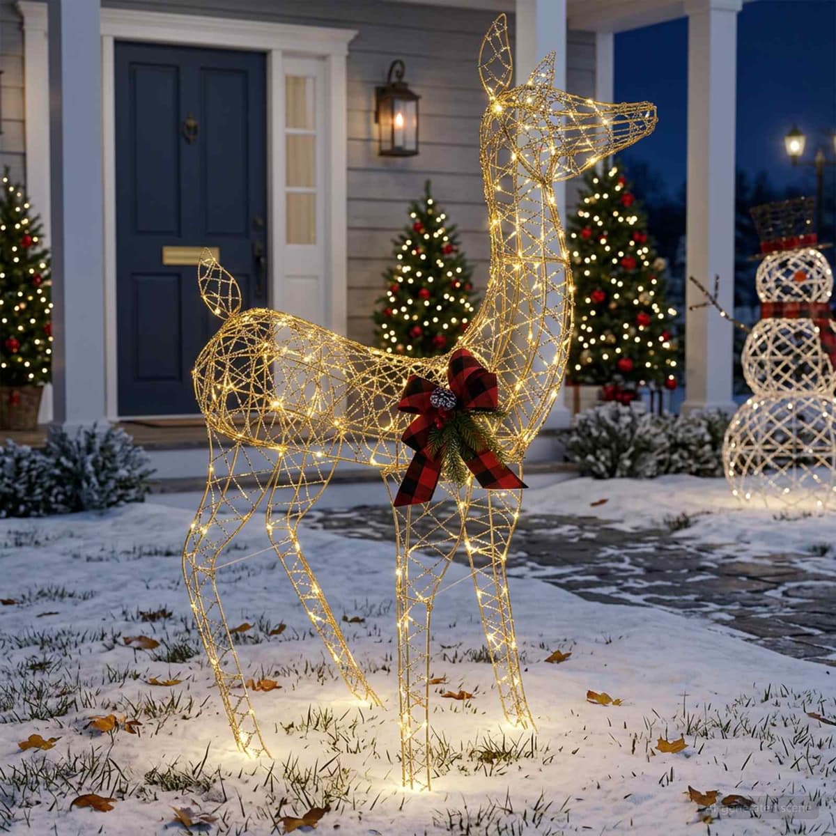 vidaXL Renne de Noël 3D LOVIISA 200 LED Blanc chaud 96 x 40 x 140 cm