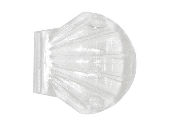 Zierhaken SPIRELLA Shell-Clip Chrystal Vorhangklammer , transparent, B:5,6cm, Kunststoff, Haken, Zierhaken