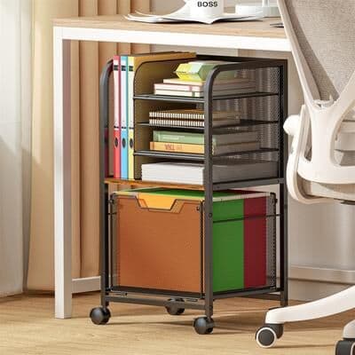 No "Rolling File Cart Cabinet - 11.81""D x 14.58""W x 27.5""H"