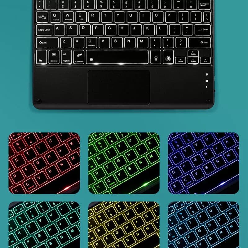 INF Ensemble Clavier et Souris Bluetooth Rétroéclairé pour Samsung Tab S7/S8 (11 pouces) - Noir Classique Samsung Galaxy Tab