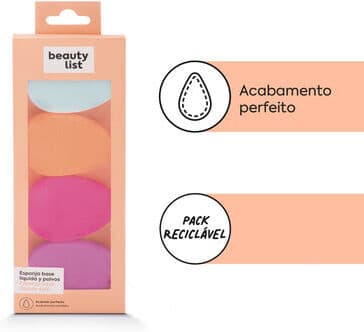 Beauty List Set 4 Esponja Base Líquida e Pó