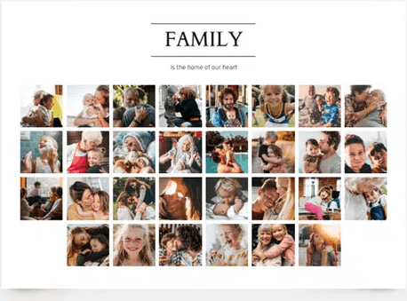 Myposter Fotocollage "Family is the home of our heart" auf Poster