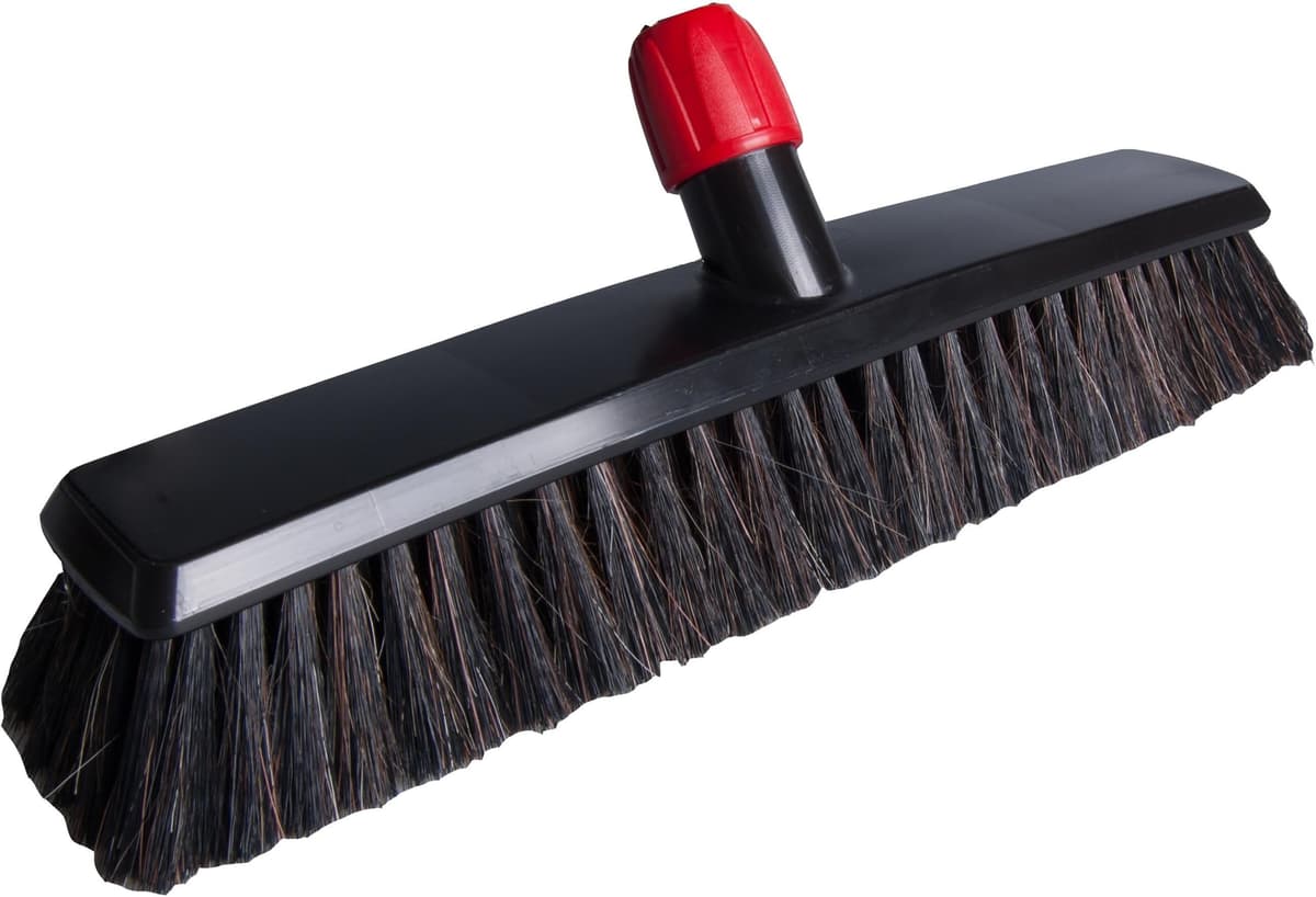 Kehrgarnitur "Edi Baur Heavy duty mit Teleskopstiel Schwarz", schwarz, Polypropylen, Reinigungsbürsten, Kehrgarnitur schwarz Einheitsgröße