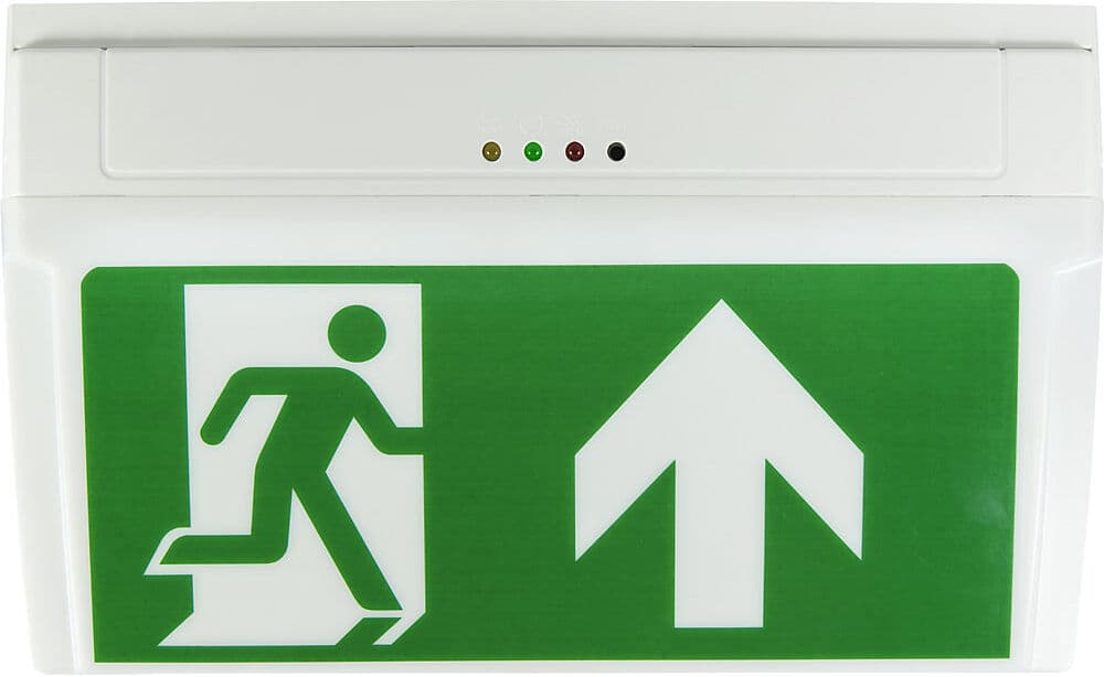 B-SAFETY LED-Rettungszeichenleuchte, E-LUX STANDARD Wand-/Deckenaufbau 3h LED AT, weiß