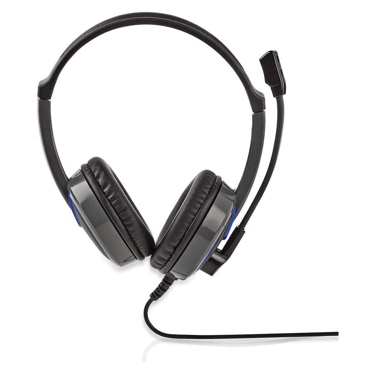NEDIS Gaming Headset Gaming Headset | Über Ohr | Stereo | 2X 3.5 mm | Klappbarer Mikrofon | 2.20 m | Ohne Beleuchtung Schwarz 2.20 m, normal