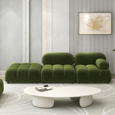Taylor "Marcel 109.5"" Bubble Modular Modern Chaise Sofa"