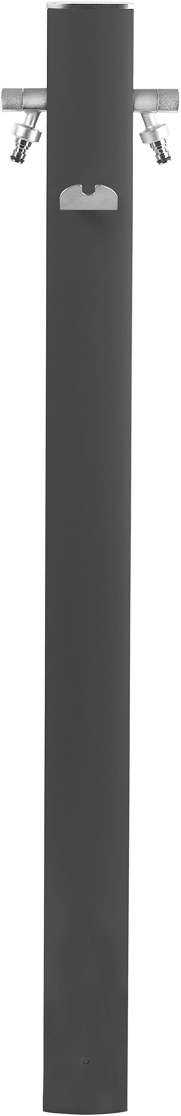 Tecnomat FONTANA IN ALLUMINIO VERNICIATO NERO   AQUAPOINT TOTEM   DUE RUBINETTI E PORTATUBO