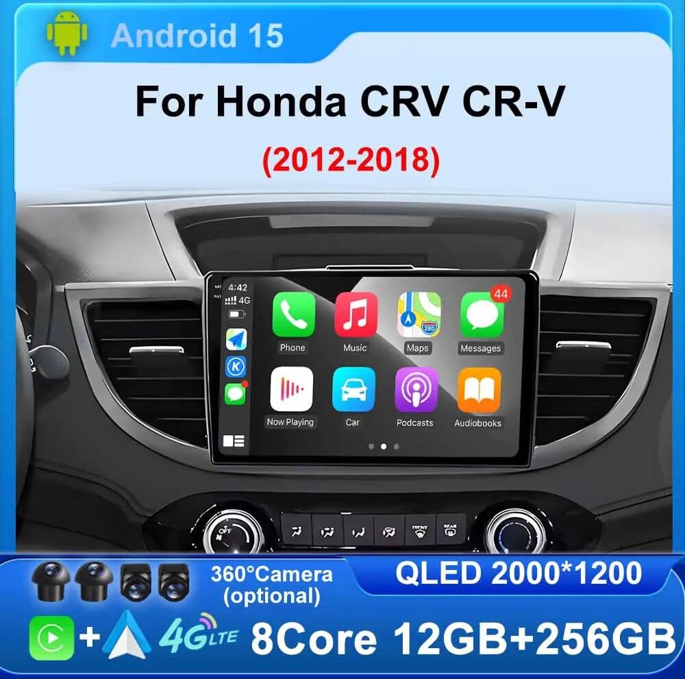 NONE For Honda CRV CR-V 2012 -2018 Android 15 Carplay Auto Car Radio Multimedia Video Player 4G WiFi Navigation GPS BT No 2Din DVD