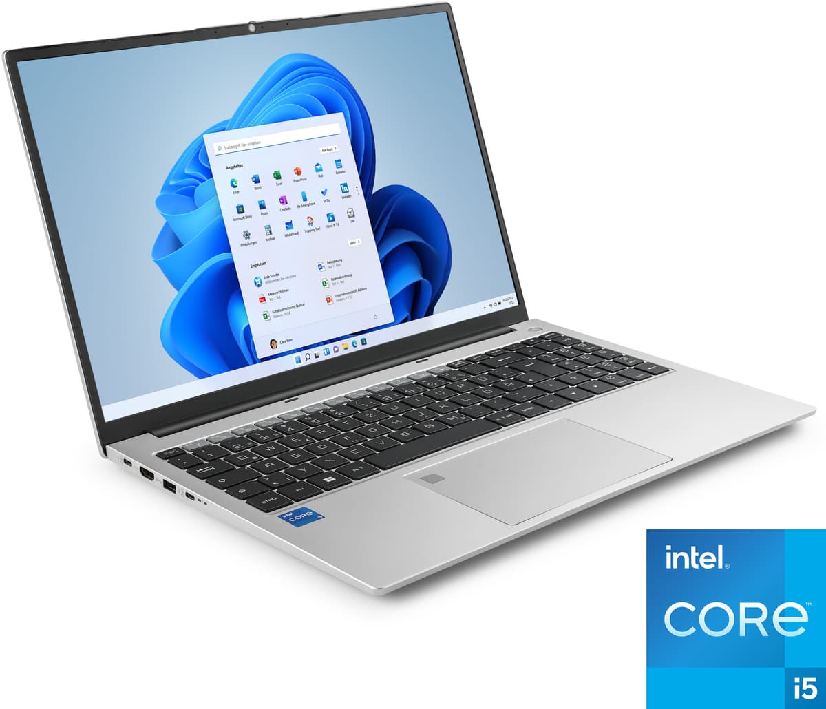 CSL Notebook "R'Evolve C16", silber, 32 GB RAM 500 GB SSD, Core i5, Microsoft Windows 11 Home (64 Bit), Notebooks, Notebook