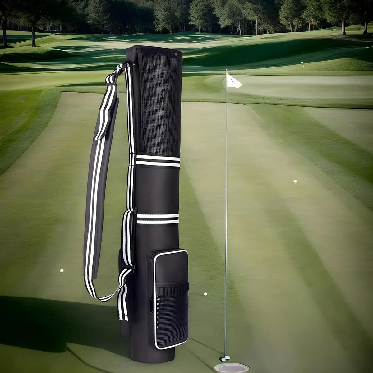 CAMPHIKING Golf Bags For Men Golf Club Cart Bags Holds 3-9 Sticks Foldable Waterproof Tee Towel Compartments Pack For Travel Practice