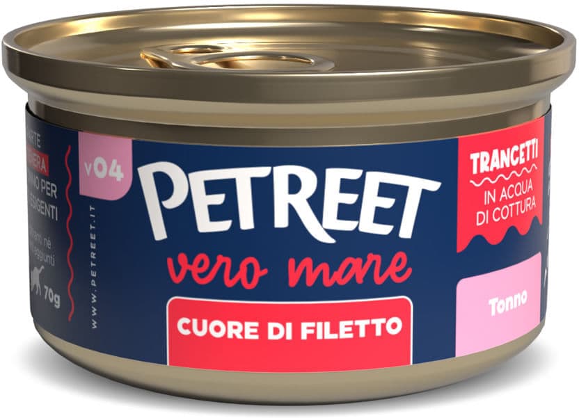 Petreet Cat Vero Mare Cuore Lattina Multipack 24x70G TONNO