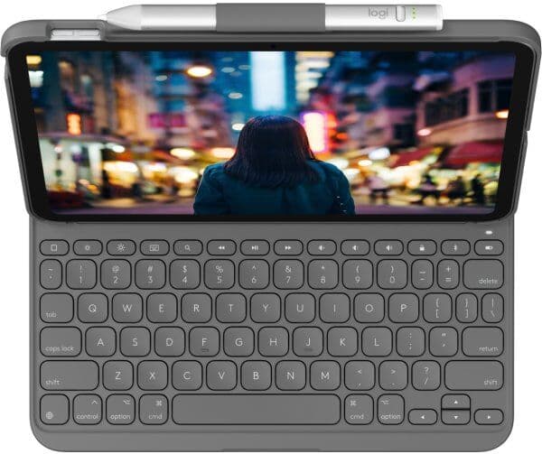 Logitech Slim Folio Ipad Cover M/ Tastatur, Grå