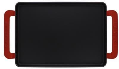 Chasseur 14-inch Red Rectangular French Enameled Cast Iron Griddle