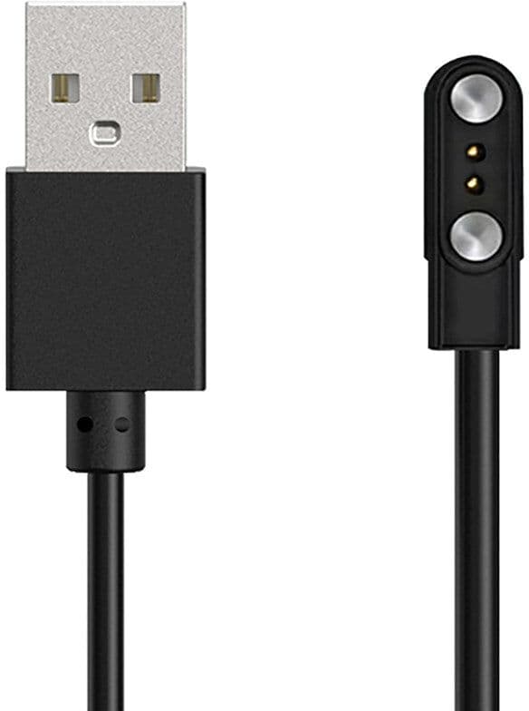 Hurtel Magnetisk Oplader til Smartwatch - 2-Pin / 2.8mm - Sort