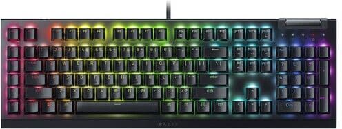 Razer Teclado Gaming BlackWidow V4 X con switches amarillos. Negro