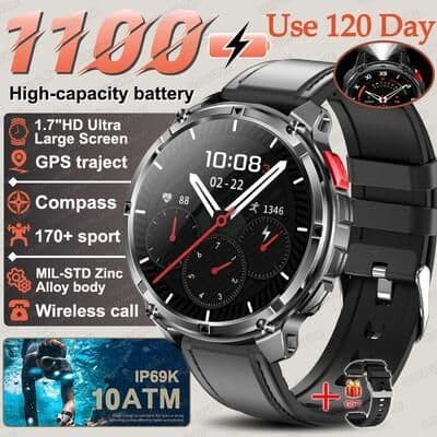 Inspire Essentials Military GPS Smartwatch With Compass And Long Battery Rugged Outdoor Watch 2