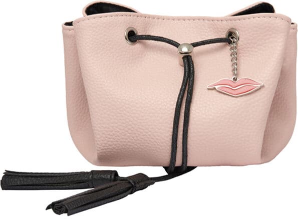 Donna May London Mini Lay Flat Makeup Bag Faux Leather Blush Pink