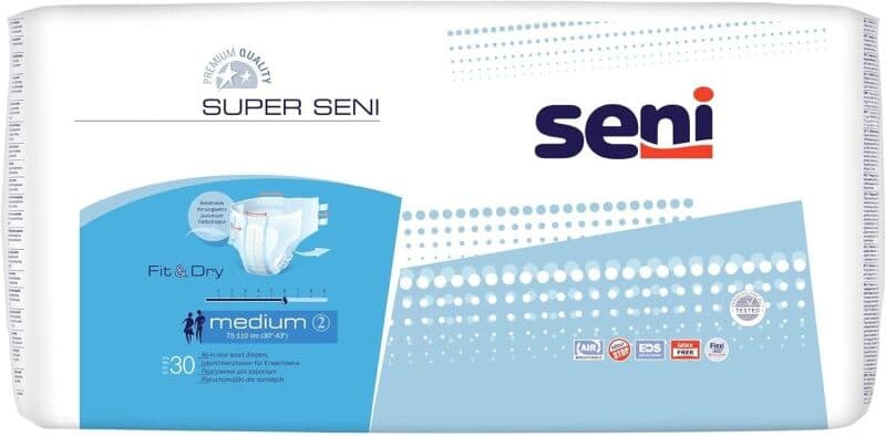 Seni Super Medium - 4 paquets de 30 protections