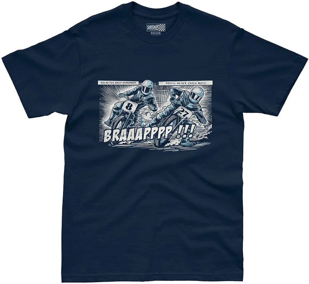 Pure Racer Camiseta De Manga Corta Dirt Comic Blue Navy L