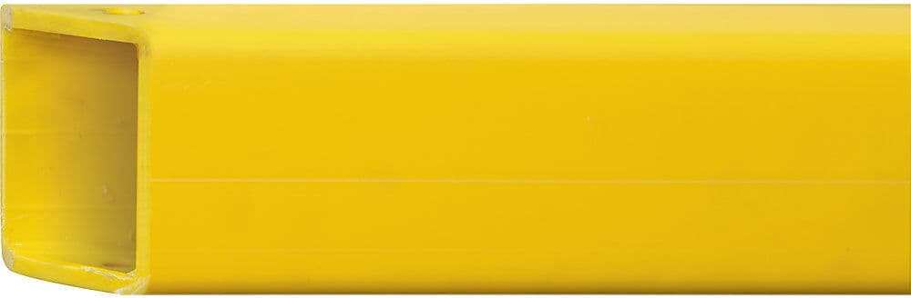 Querbalken für Eckpfosten (45°-Schräge, einseitig), BxH 52 x 74 mm, Länge 1500 mm, gelb, 74 x 52 x 5 mm Black Bull