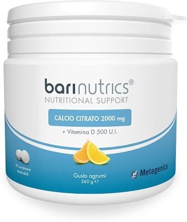 METAGENICS BELGIUM bvba BariNutrics Calcio Citrato 90 Compresse Masticabili