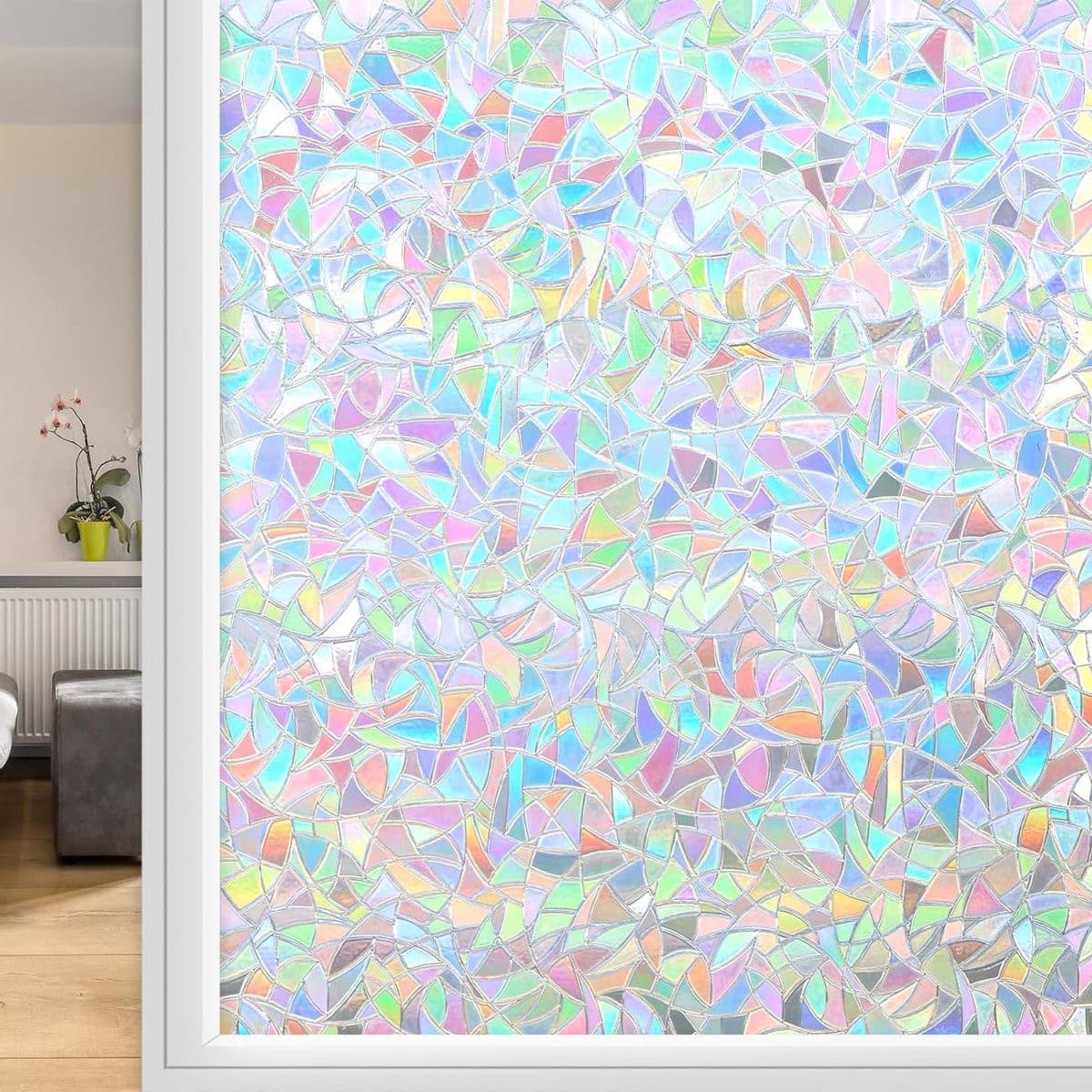 Regenboog Raamfolie Privacyfolie UV Beschermend 30 x 200 cm
