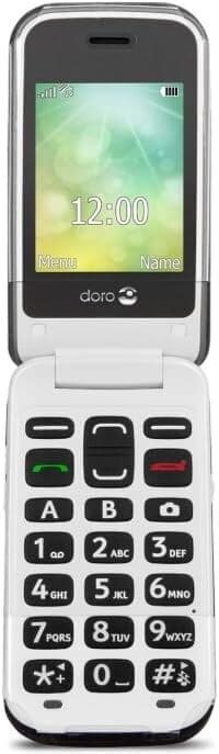 Doro 2424 2G Flip Basic Mobile Phone for Seniors with 2.4 inch Display - Black