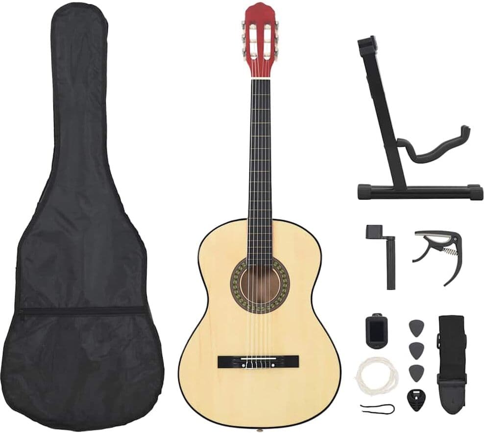 vidaXL Ensemble de guitare classique pour débutants 12 pcs 4/4 39