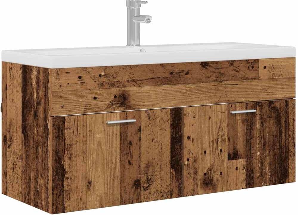vidaXL Armoire de salle de bain Bois ancien 100 x 38,5 x 46 cm