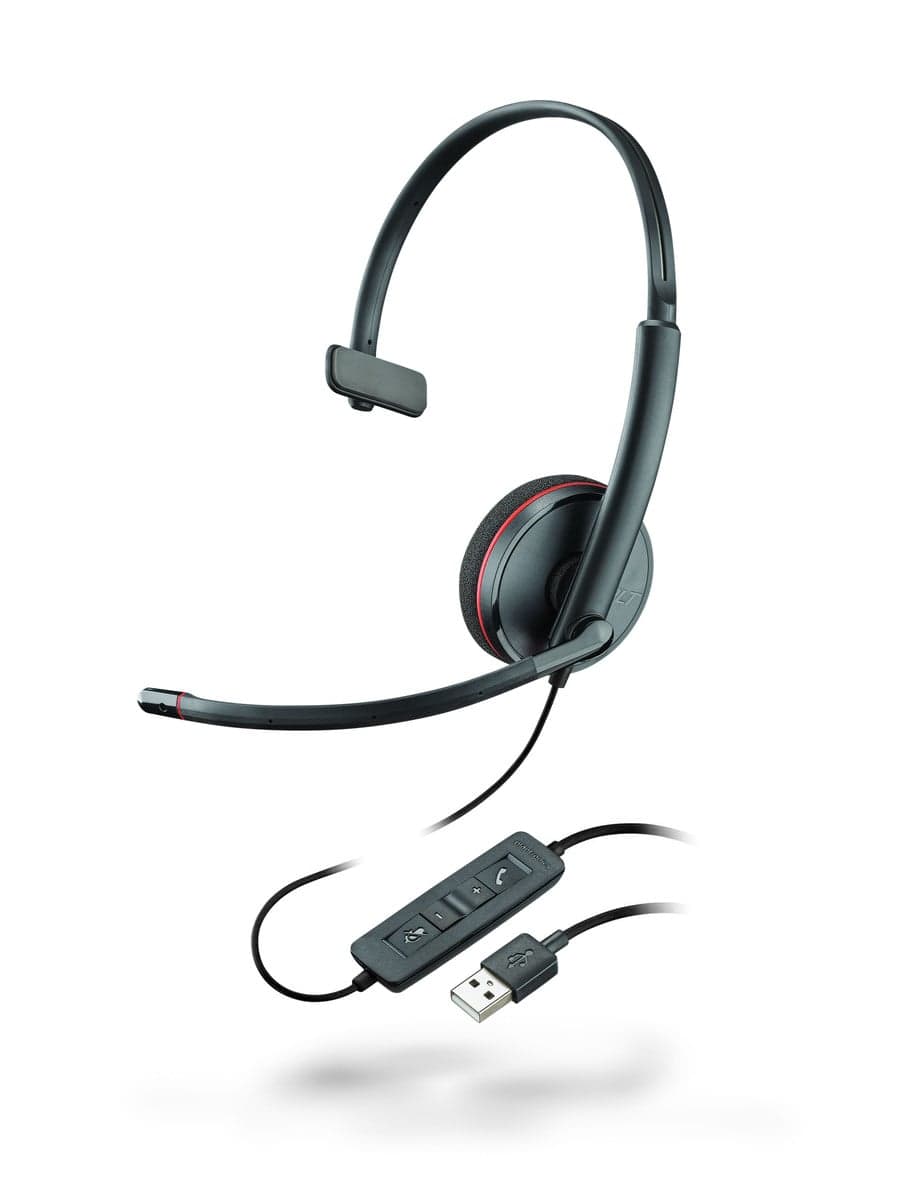 HP Poly Blackwire C3210 Mono USB-A headset zwart