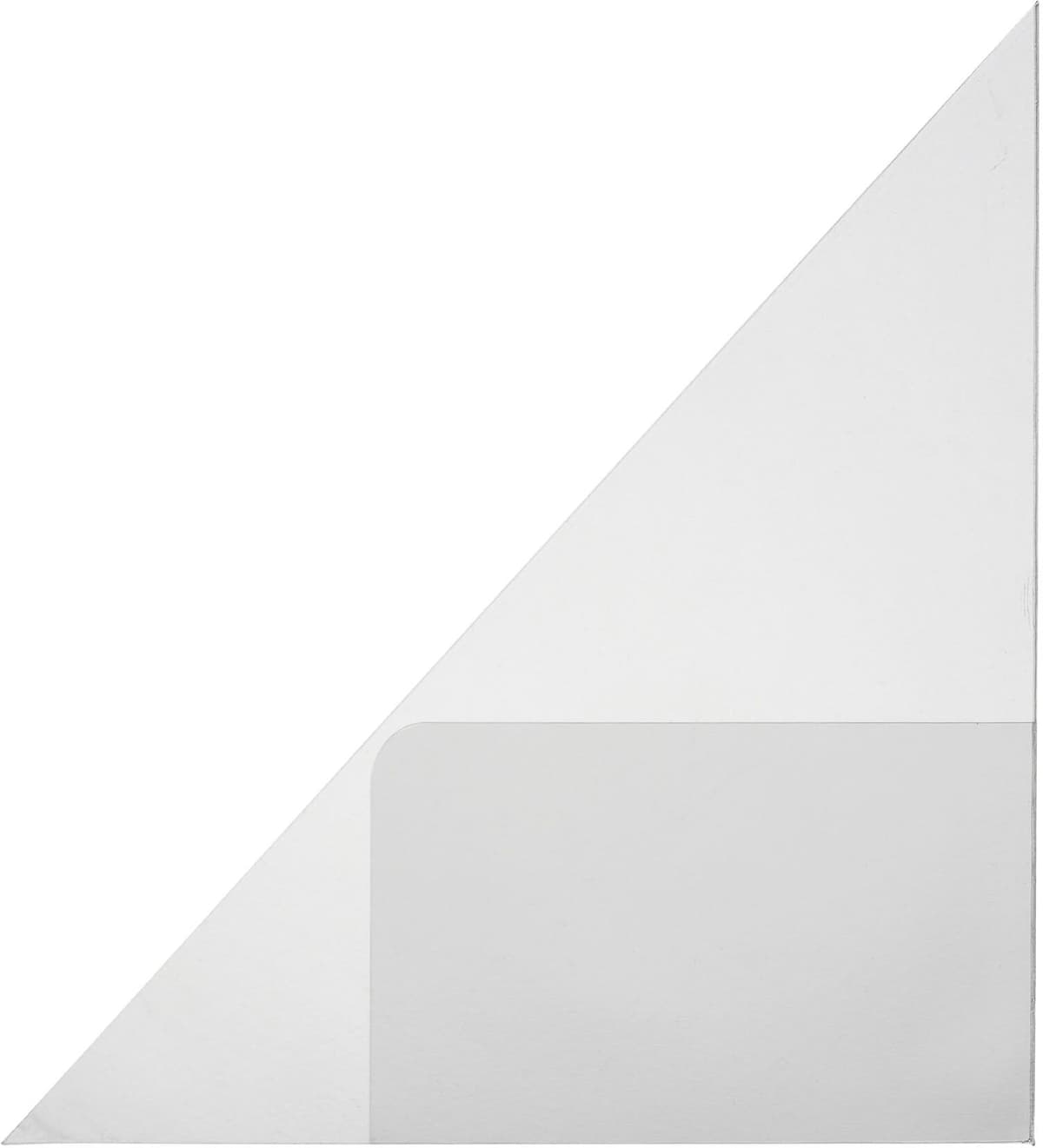 SPRINTIS 100 Unità - Tasche triangolari con tasca porta biglietti da visita, autoadesivo, plastica PP, trasparente 150 x 150 mm - destra